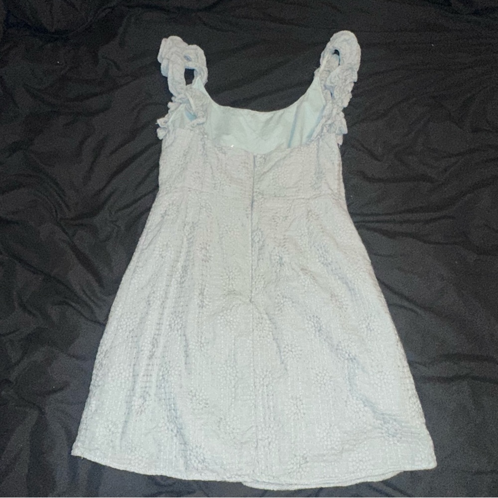 Annie Ruffle Shoulder Strap Super Mini Dress Olive - Picture 5 of 7